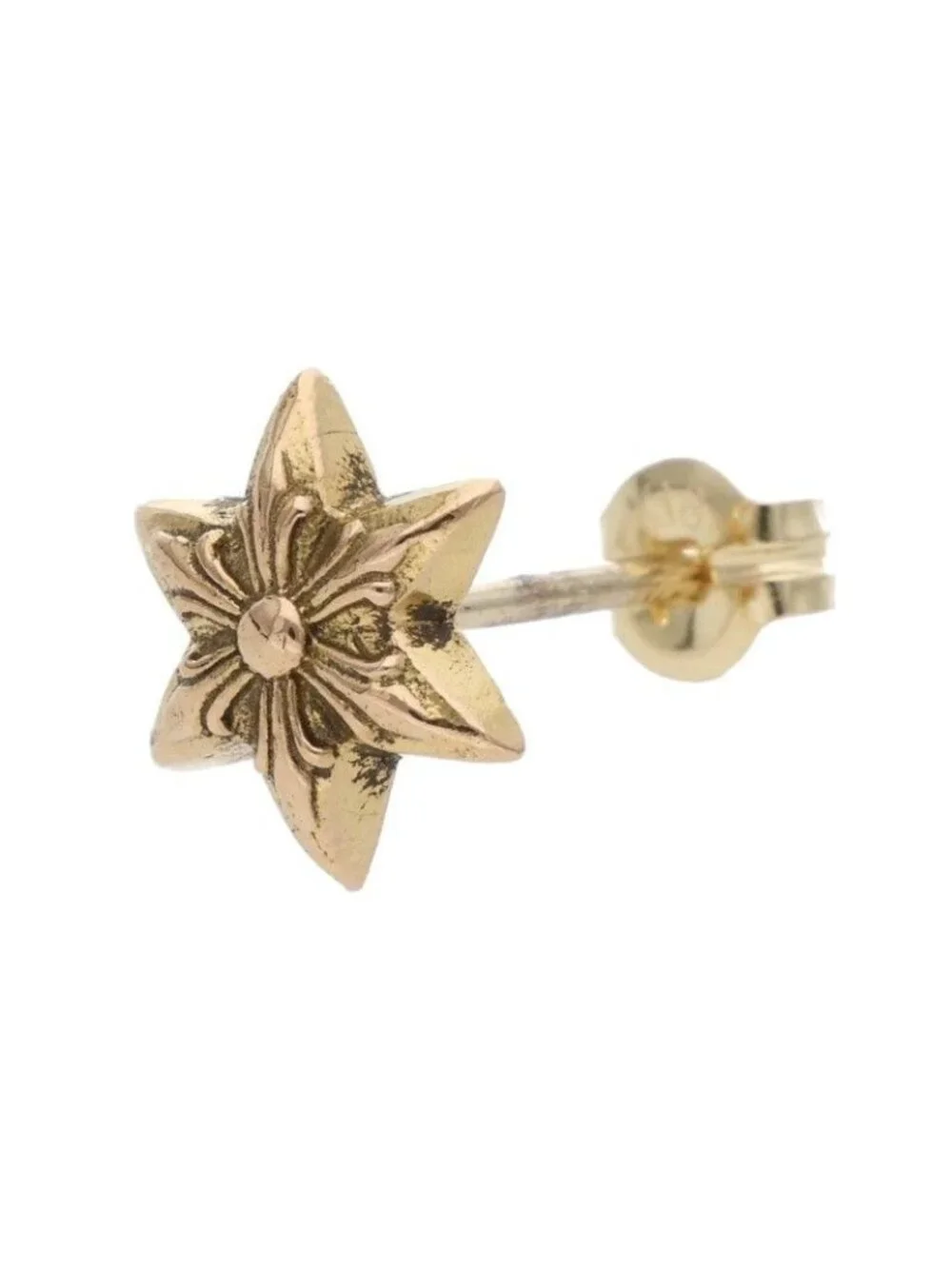 Chrome Hearts 22k CO Star Stud Gold Earrings